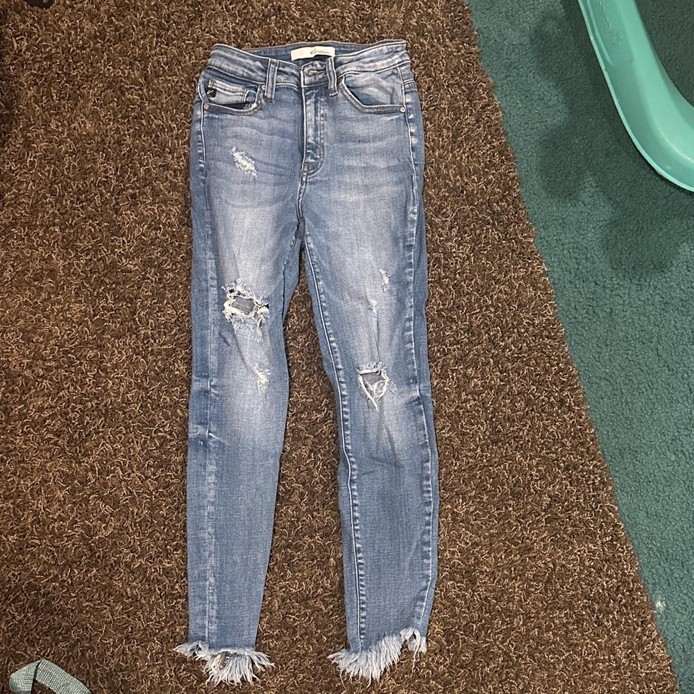 KanCan Light Blue Distressed Skinny Jeans